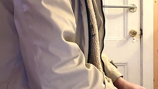 Hana Sit on Toilet Clean Her Hairy Pussy