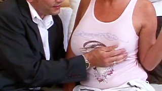 Boss has it with his secretary after a party in the hotel