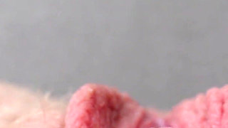 I Pull the Hood off My Clit and Touch It Closeup