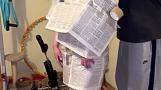 Newspaper Fetish - Wrapping Me in Newspaper