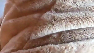 Golden Dress, Fur & Smoking - Hairy Pussy, Deep Blowjob & Hard Doggy on a Freezer