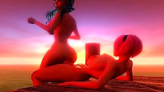 SAKURA HARUNO & SONA BUVELLE - BEACH BITCHES