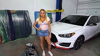 Divorced Wife Solves Her Car Problem With Her Big Tits