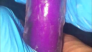 Latex Gloves and Bare Feet show you How I wanna jerk your Cock