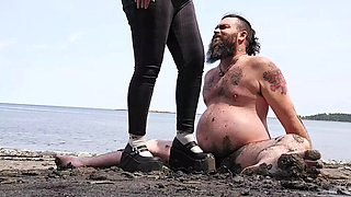 Canadian Couple Rough Sex on Beach - Aggressive CBT Ballbusting & Trampling in HD