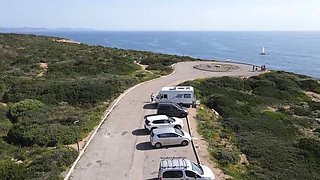 Wild Best Friend Becky California Fucks on Beach - Big Booty Brunette Doggy Style & Cum in Mouth