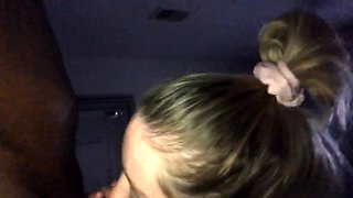 Brunette Slut Gives Blowjob To Big Cock Outdoors