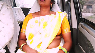 Indian maid car sex Telugu dirty talks.
