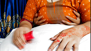 Step-mom Nusrat satisfy herself and call step-son for a sweet fuck desi xxx