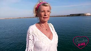 Eva Delage, 70 year old Blonde Cougar Fucked by 2 Men