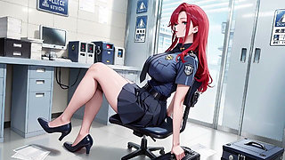 Office Uniform Too Tight, Elevator Door Squeezes Her Waist!