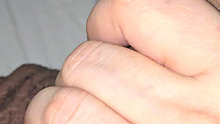 Nerdy Redhead Step Mom Milking Submissive Step Son Cock in bed