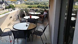 Wet Kelly My Hot Neighbor Masturbating on Terrace Outdoor Solo