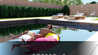 Stepmom Needs Help For Applying Sunscreen