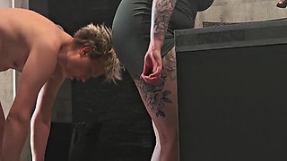 A Camera in a Public Restroom Catches a Strange Man Fucking a Girl Who Is Washing Her Panties.