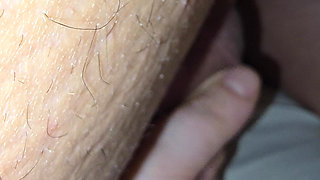 Step mom hand milking step son balls under blanket without shame