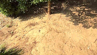 Desperate To Pee At The Park: Girl Almost Pisses Herself In Public Before Squatting Behind Bushes