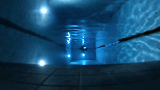 Underwater Swim at Night