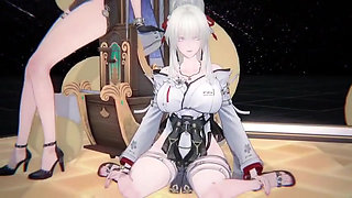 Wuthering Waves - Lucilla X Hiyuki FFM Sex -3d Hentai Animations