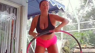 Rainy Day Topless Poolside Workout! Would You Be My Personal Trainer?