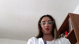 Close up with teen blonde sex doll rubbing her cunt