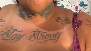 Tanned BBW: Oil on Large Breasts and Smoke in the Lungs 4K