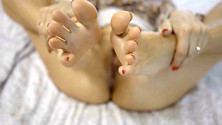 Blonde MILF Teases with Her Perfect Feet