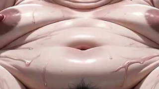 Fat BBW Hairy Bush Masturbation - Wet Hairy Pussy Rubbing & Creamy Orgasm