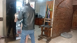 Kitchen sex with biker