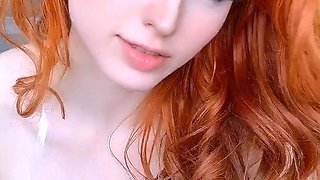 Big boobs webcam babe masturbates and rides her toy