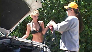 White Wifey: Interracial 3some for Blonde W