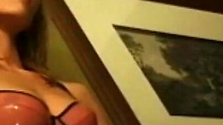 Lesbians kissing licking in bathroom