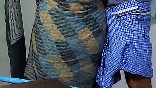 A Stepmother Wearing a Saree She Was Hide Watching Me Masturbating While Watching Porn Video