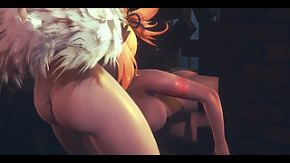 Genshin Impact Hentai - Ninnguang Futanari and Ayaka Fucking Yoimiya - Japanese Asian Manga Anime Film Game Porn