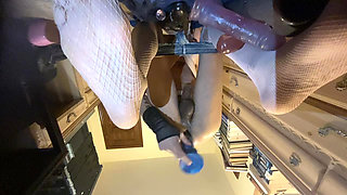 Rough and nasty sissy crossdresser booty hole buttfuck