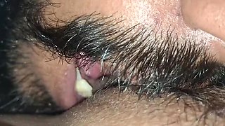 Monju's sister-in-law begs to slice his monster cock