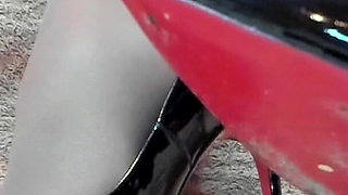 Foot Slave Training in Nylons and Heels - Live Stream