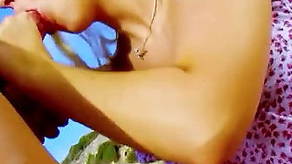 Sexy blonde teen Angell anal fucked by stepdad on the beach