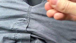 Hairy Hunk GuyWoof Strokes Cock in His Car