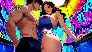 Married MILF Meets Ex-boyfriend in Elevator & Gets Filled with Cum - Ai Animation