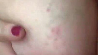 Breast Massage with a Dildo