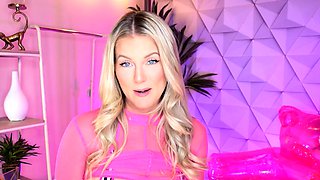 Big Boobed Blonde Masturbates With A Dildo In The Bathroom