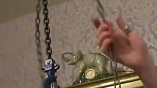 Sexy doctor hangs me upside down, pisses in my mouth and jerks me off