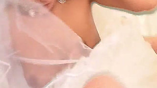 Horny Bride in Wedding Dress Gets Gangbanged Hard