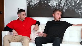 Two besties share a stepbro with thick ass