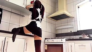 Seduced my Latin maid with ample arse and alternative romp