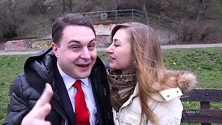 Teen Blowjob in Park for King Andrea Dipre - Public Outdoor Sex