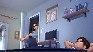 Summertime saga: stepbrother eats his stepsister's pussy on web cam show ep 104