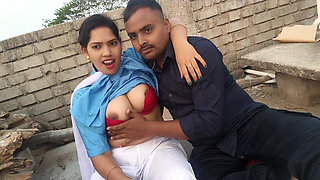 18 Years Virgin College Girl Big Boob Press by Her Step Stepbrother in Outdoor Desi Girl