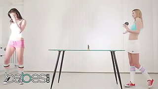Babes - Katy Rose and Niki Sweet undress down for Anal Toy have fun and passionate smooches after ping pong